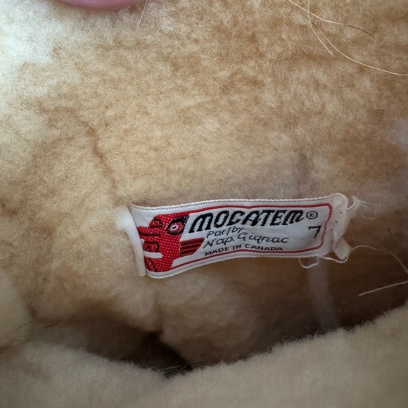 Vintage Fur / Shearling Lined Mocatem by Nap Gignac Boots sz 7 Made in Canada - Picture 3 of 11